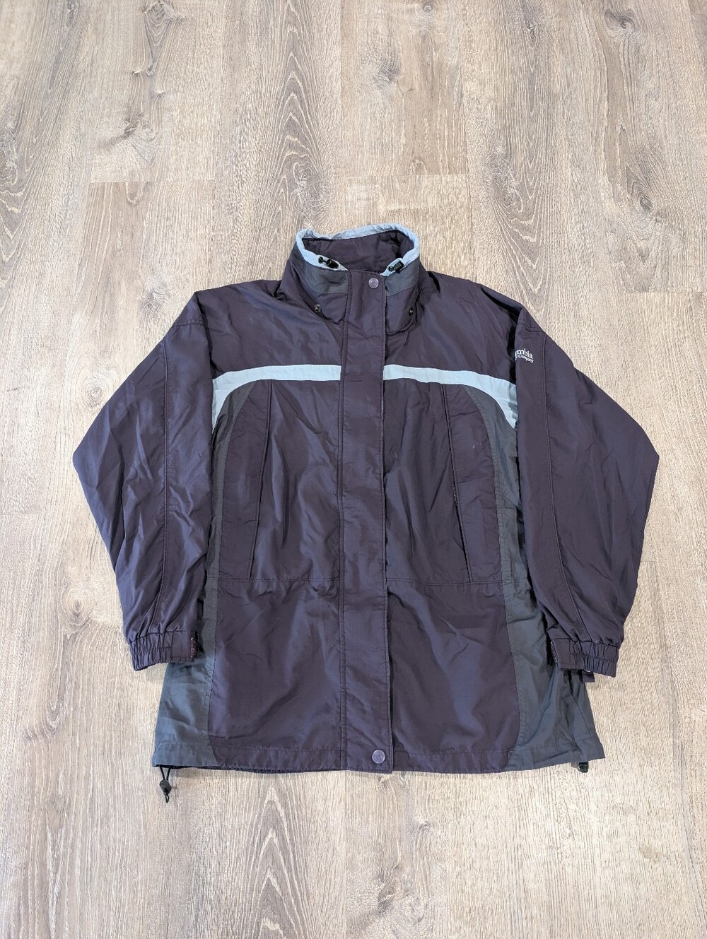 Columbia Interchange Purple/Blue Rain Jacket Womens Large Gorpcore